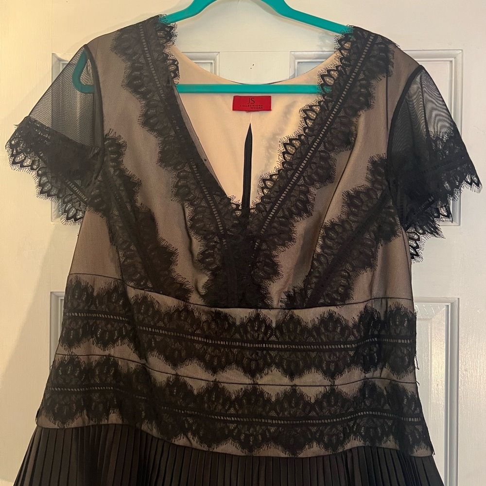 JS Collections Black Lace Blouse